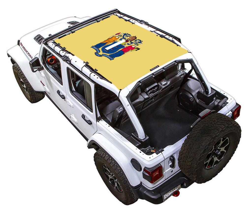 Jeep Wrangler JLU 4-Door Sun Shade Stock Printed Shade Top (2018–2026)