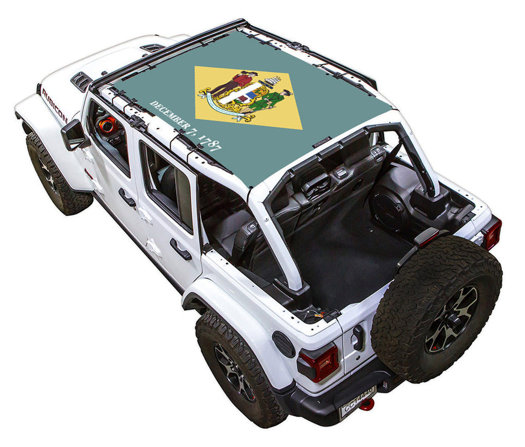 Jeep Wrangler JLU 4-Door Sun Shade Stock Printed Shade Top (2018–2026)
