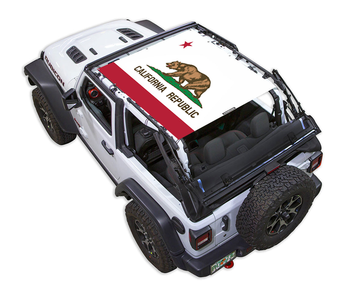 Jeep Wrangler JL 2-Door Sun Shade Stock Printed Shade Top (2018–2026)