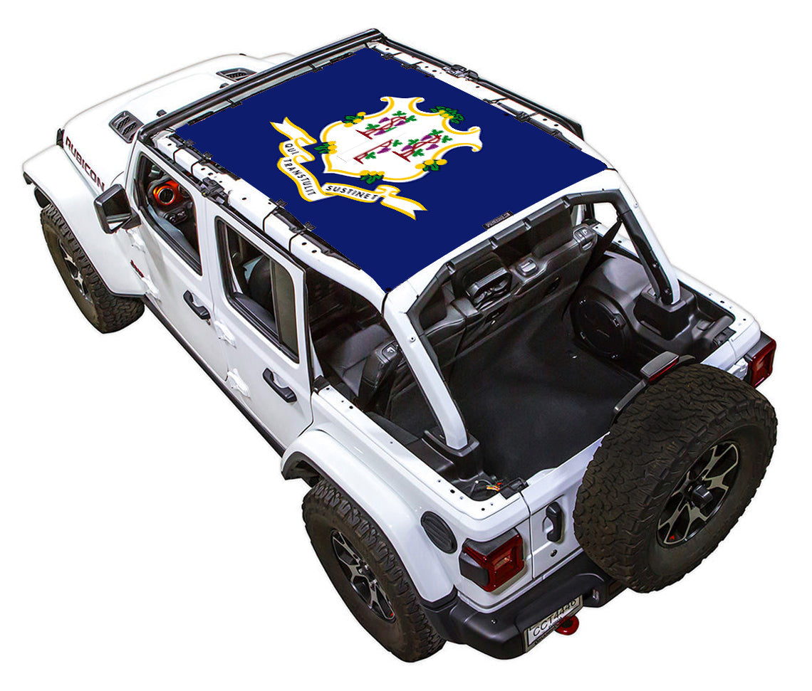 Jeep Wrangler JLU 4-Door Sun Shade Stock Printed Shade Top (2018–2026)
