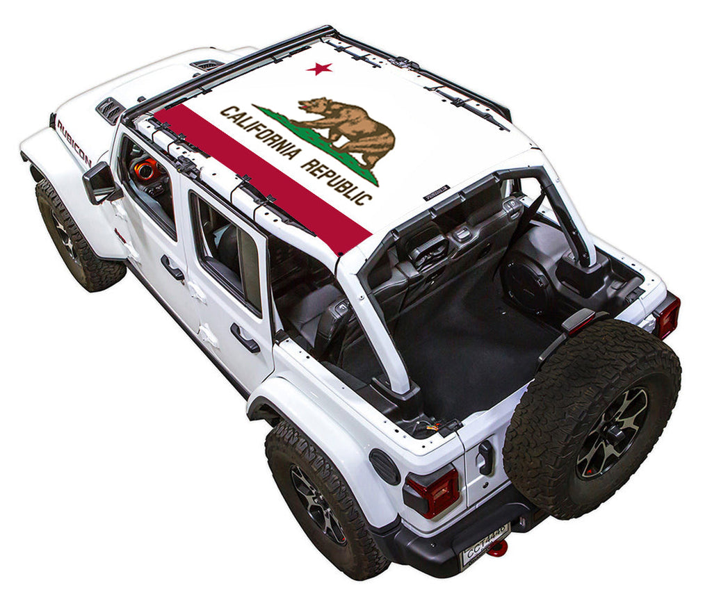 Jeep Wrangler JLU 4-Door Sun Shade Stock Printed Shade Top (2018–2026)
