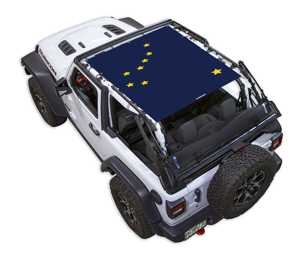 Jeep Wrangler JL 2-Door Sun Shade Stock Printed Shade Top (2018–2026)