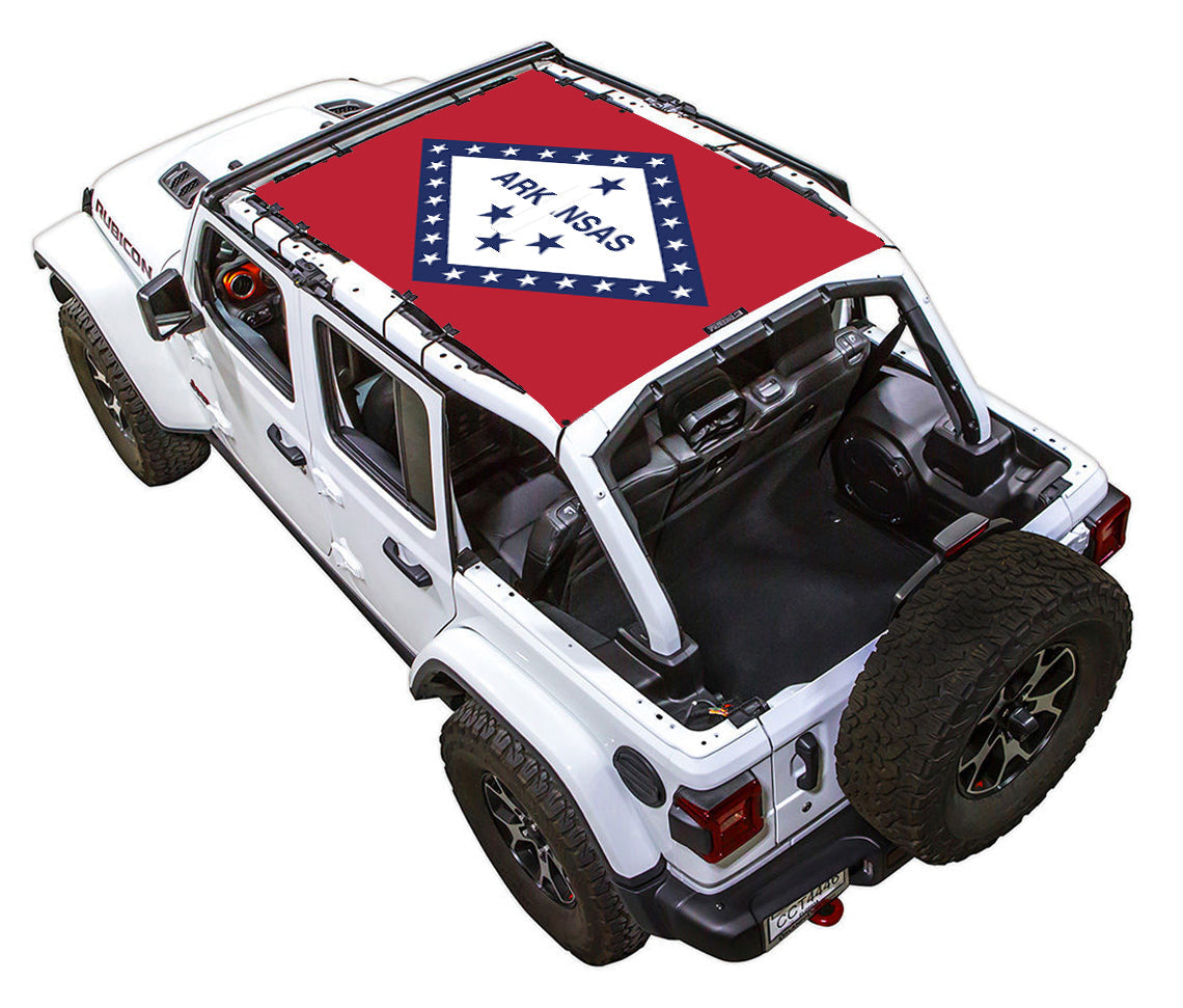 Jeep Wrangler JLU 4-Door Sun Shade Stock Printed Shade Top (2018–2026)