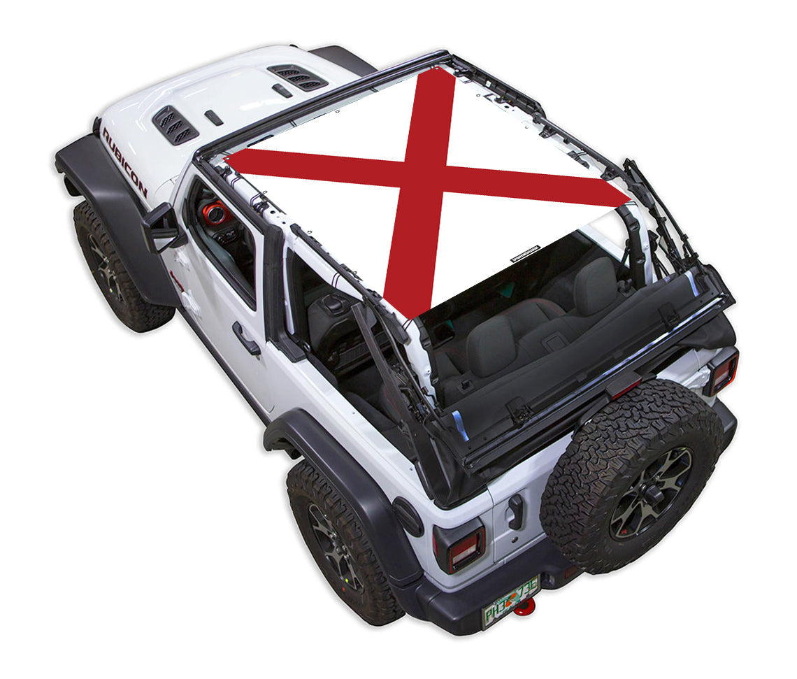 Jeep Wrangler JL 2-Door Sun Shade Stock Printed Shade Top (2018–2026)
