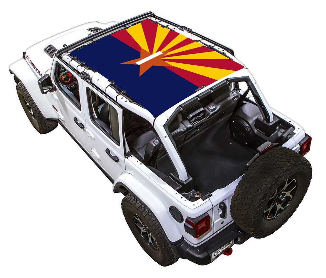 Jeep Wrangler JLU 4-Door Sun Shade Stock Printed Shade Top (2018–2026)