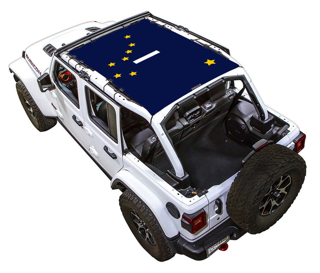 Jeep Wrangler JLU 4-Door Sun Shade Stock Printed Shade Top (2018–2026)