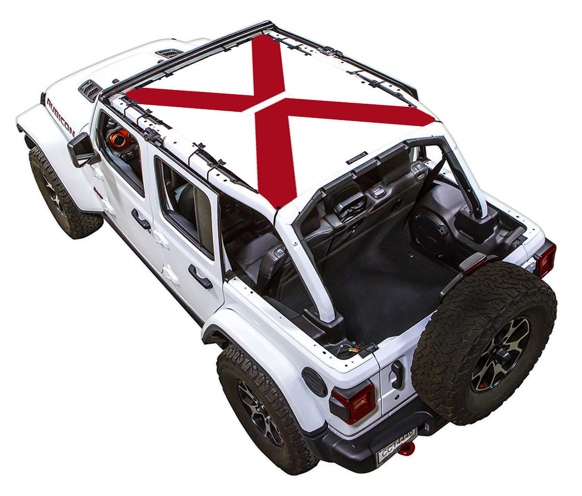 Jeep Wrangler JLU 4-Door Sun Shade Stock Printed Shade Top (2018–2026)