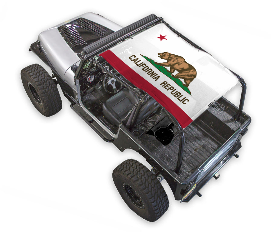 Jeep Wrangler YJ Sun Shade Stock Printed Shade Top (1987–1996)