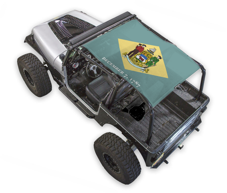Jeep Wrangler YJ Sun Shade Stock Printed Shade Top (1987–1996)