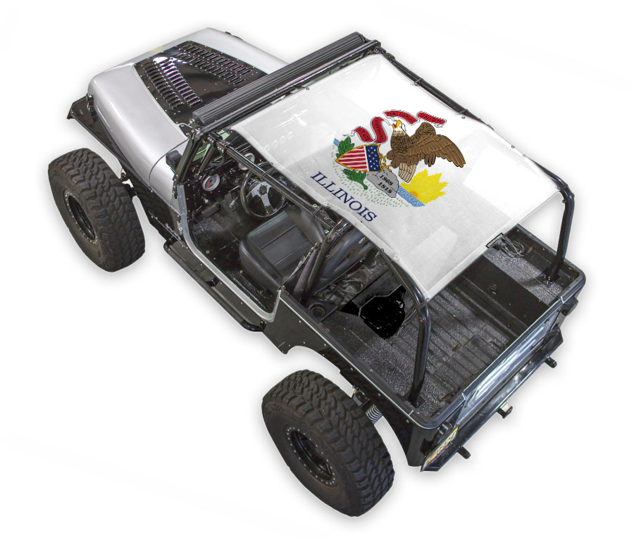 Jeep Wrangler YJ Sun Shade Stock Printed Shade Top (1987–1996)