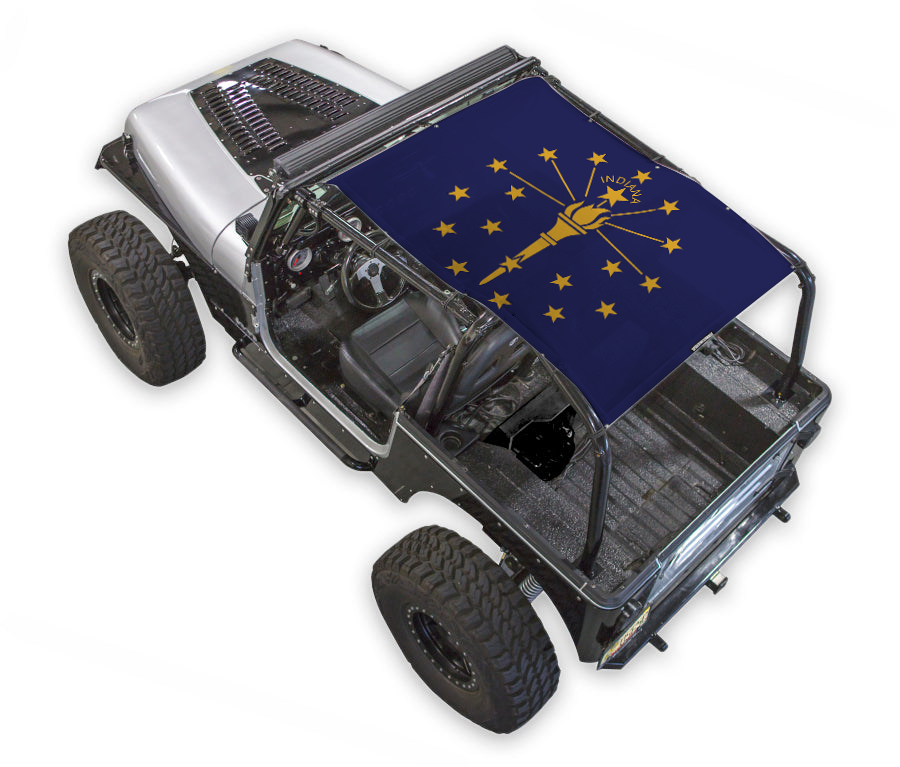 Jeep Wrangler YJ Sun Shade Stock Printed Shade Top (1987–1996)