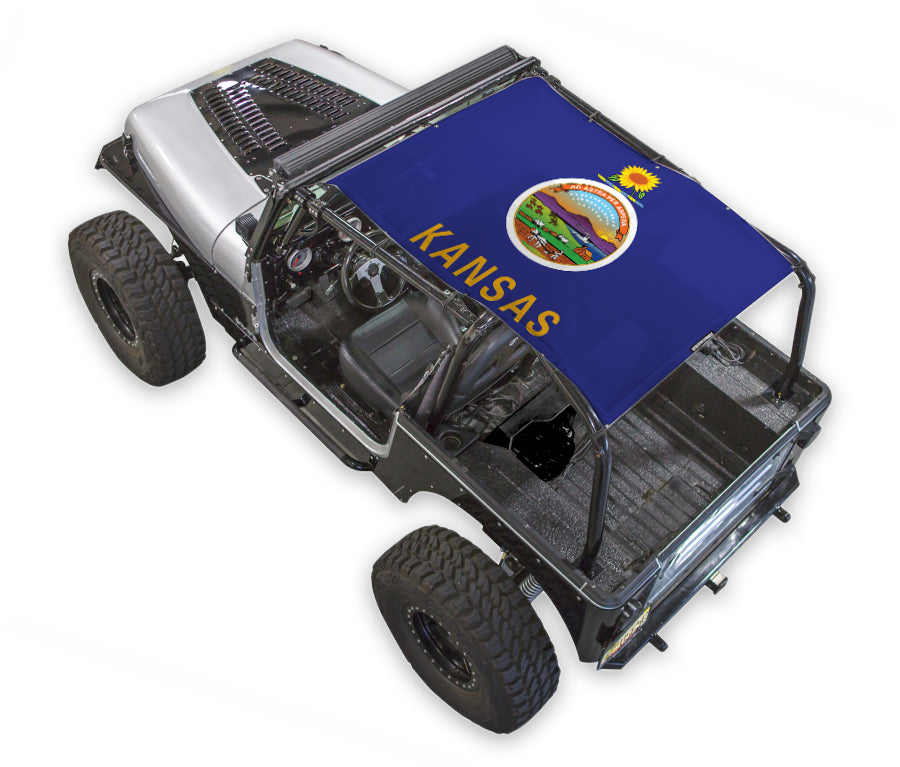 Jeep Wrangler YJ Sun Shade Stock Printed Shade Top (1987–1996)
