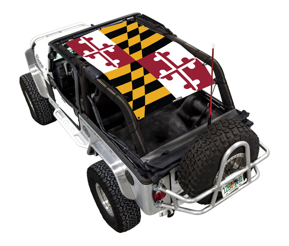 Jeep Wrangler LJ Sun Shade Stock Printed Shade Top (2004–2006)