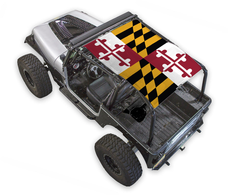 Jeep Wrangler YJ Sun Shade Stock Printed Shade Top (1987–1996)