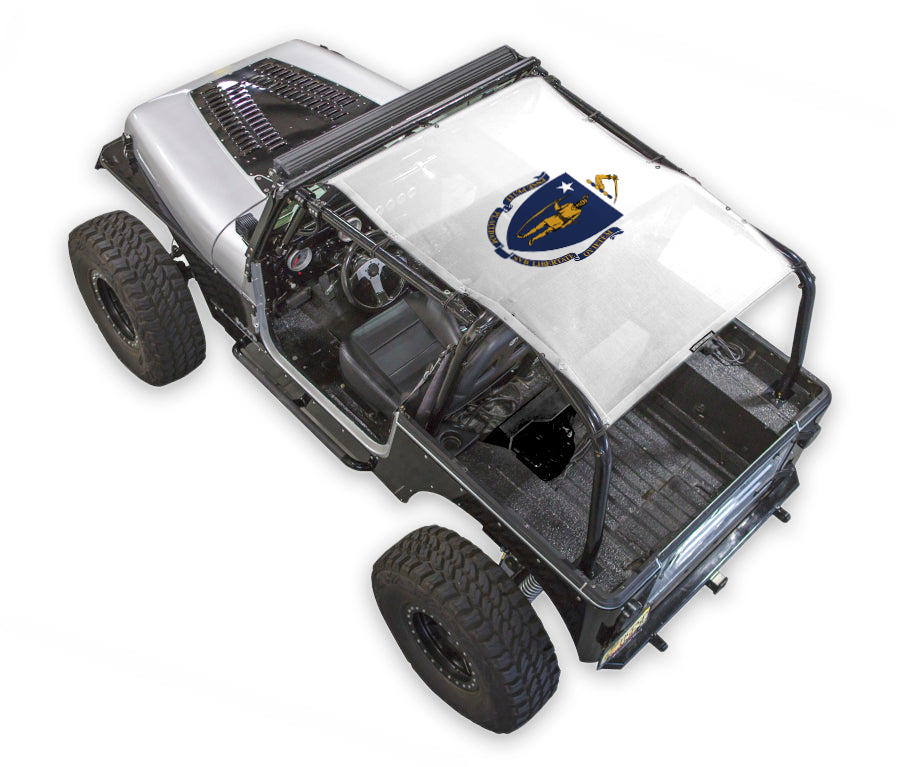 Jeep Wrangler YJ Sun Shade Stock Printed Shade Top (1987–1996)