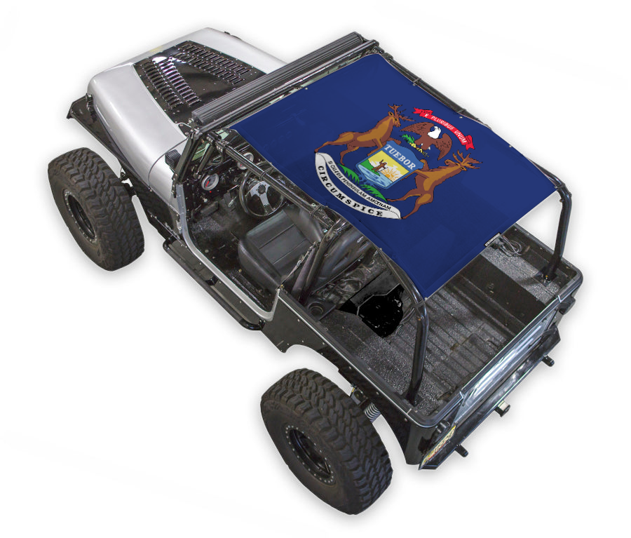 Jeep Wrangler YJ Sun Shade Stock Printed Shade Top (1987–1996)