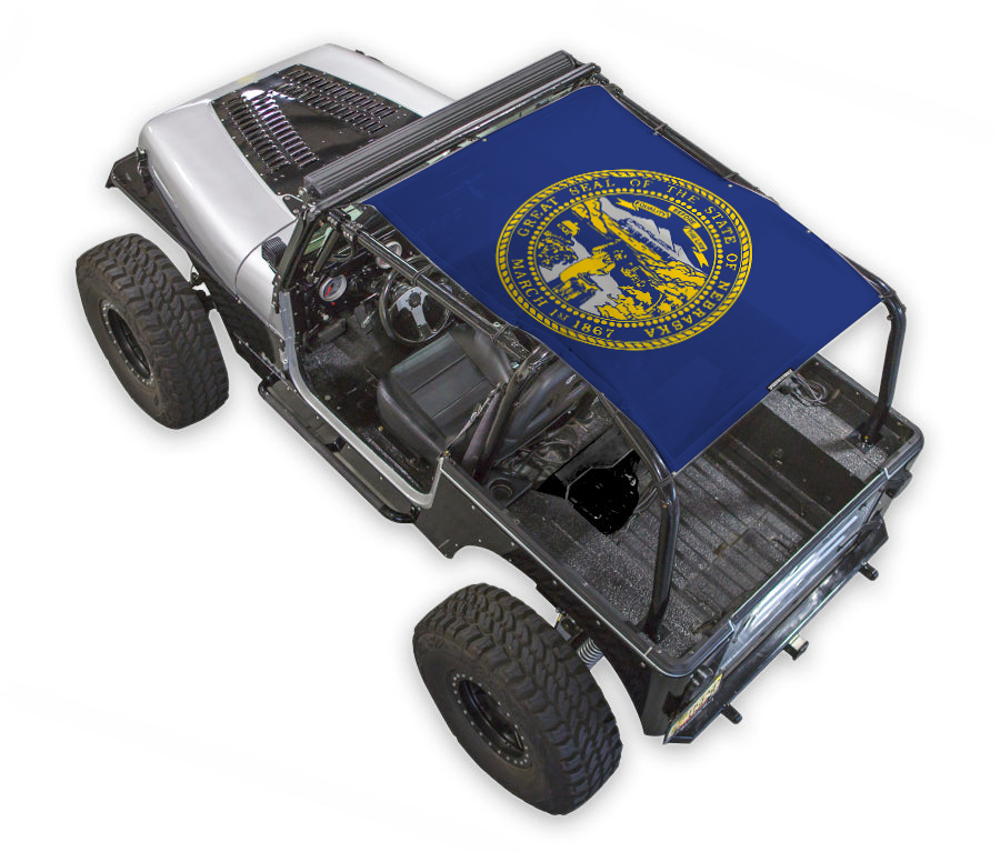 Jeep Wrangler YJ Sun Shade Stock Printed Shade Top (1987–1996)