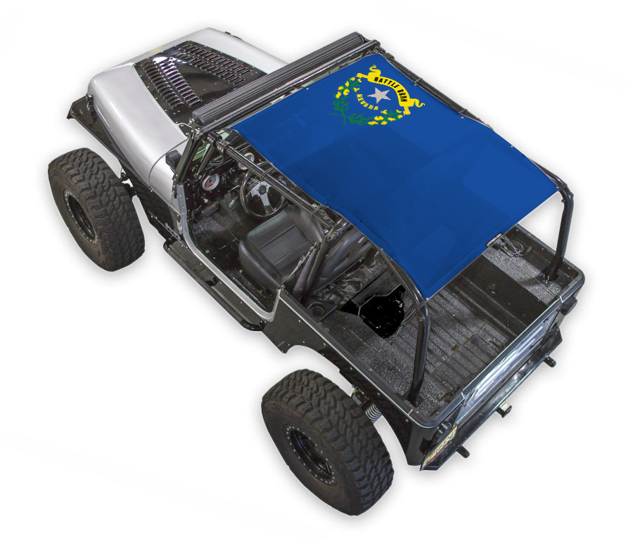Jeep Wrangler YJ Sun Shade Stock Printed Shade Top (1987–1996)