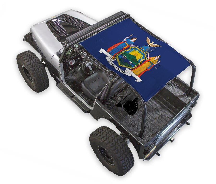 Jeep Wrangler YJ Sun Shade Stock Printed Shade Top (1987–1996)