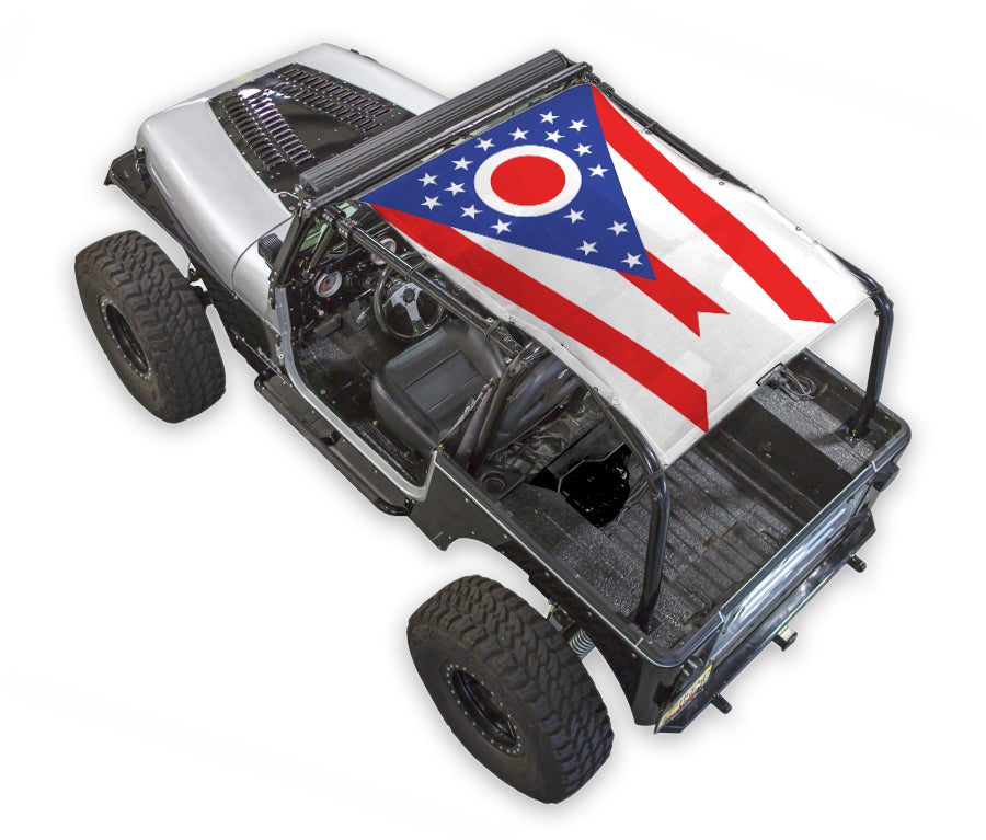 Jeep Wrangler YJ Sun Shade Stock Printed Shade Top (1987–1996)