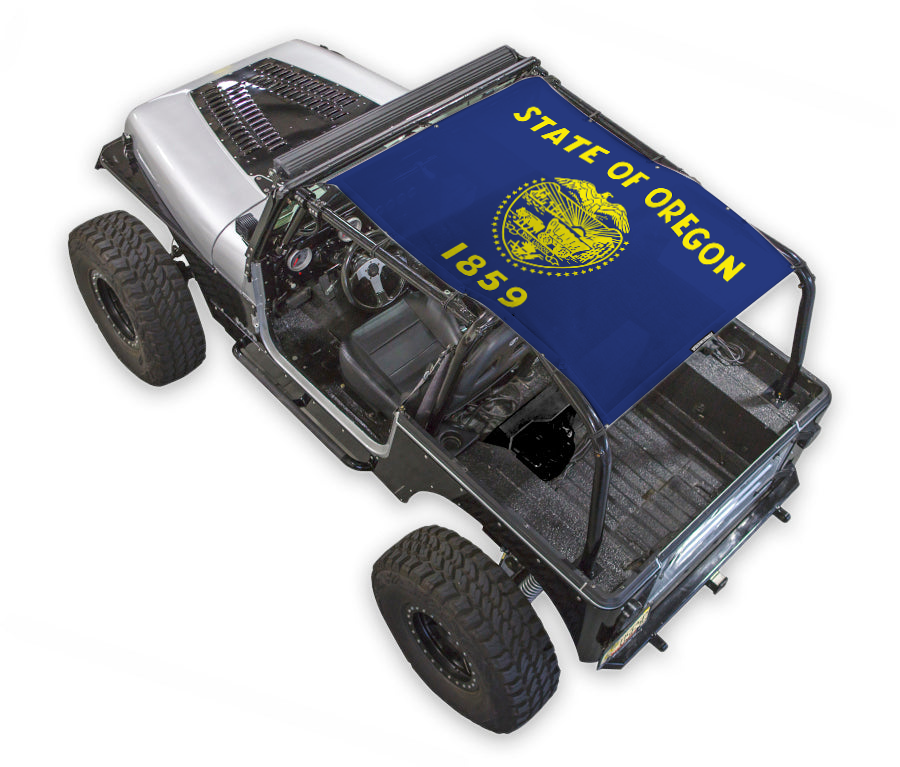 Jeep Wrangler YJ Sun Shade Stock Printed Shade Top (1987–1996)