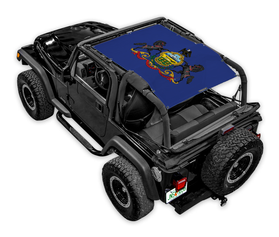 Jeep Wrangler TJ Sun Shade Stock Printed Shade Top (1997–2006)