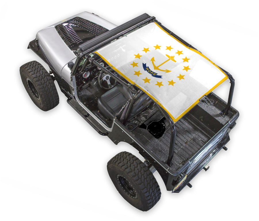 Jeep Wrangler YJ Sun Shade Stock Printed Shade Top (1987–1996)