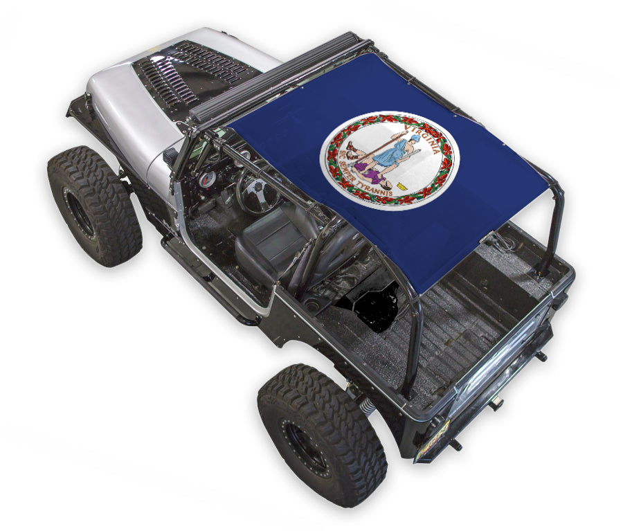 Jeep Wrangler YJ Sun Shade Stock Printed Shade Top (1987–1996)