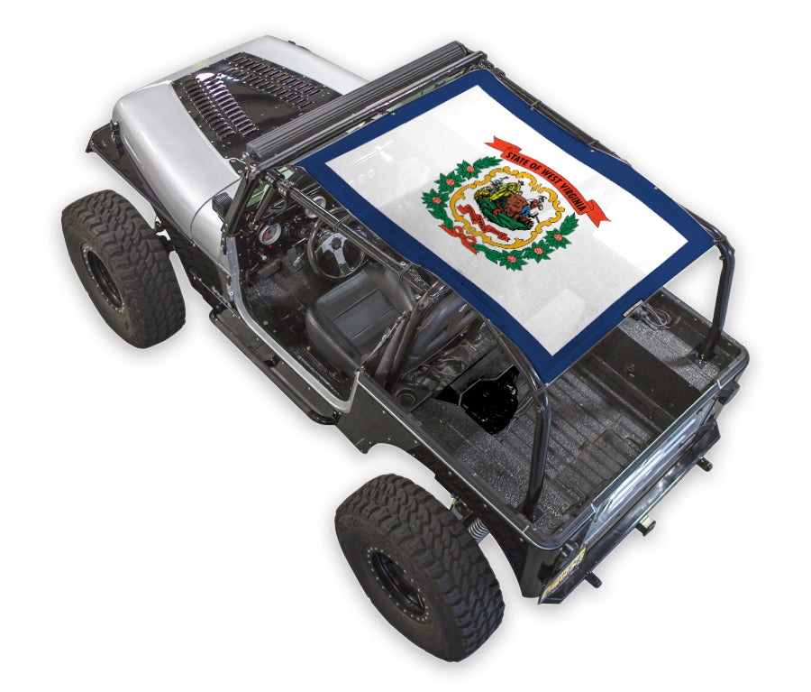 Jeep Wrangler YJ Sun Shade Stock Printed Shade Top (1987–1996)
