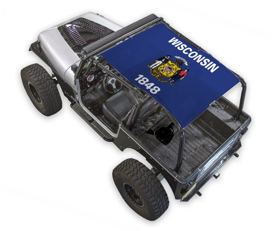 Jeep Wrangler YJ Sun Shade Stock Printed Shade Top (1987–1996)