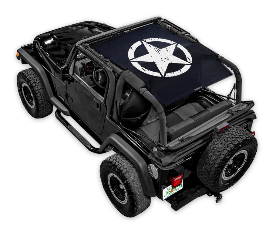 Jeep Wrangler TJ Sun Shade Stock Printed Shade Top (1997–2006)