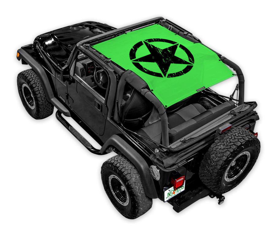 Jeep Wrangler TJ Sun Shade Stock Printed Shade Top (1997–2006)