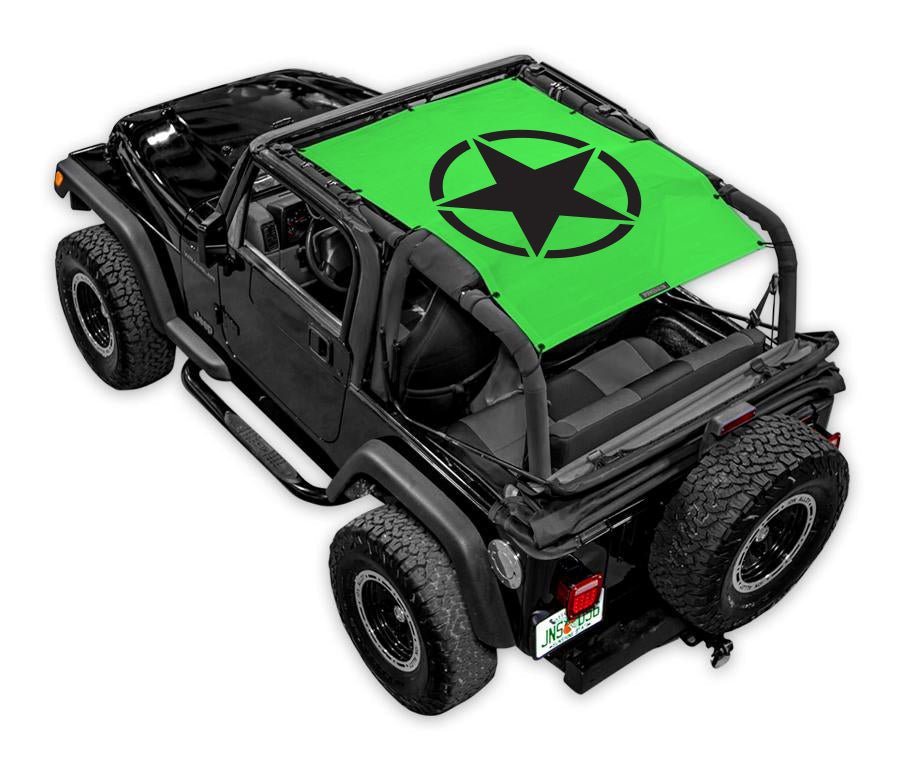 Jeep Wrangler TJ Sun Shade Stock Printed Shade Top (1997–2006)