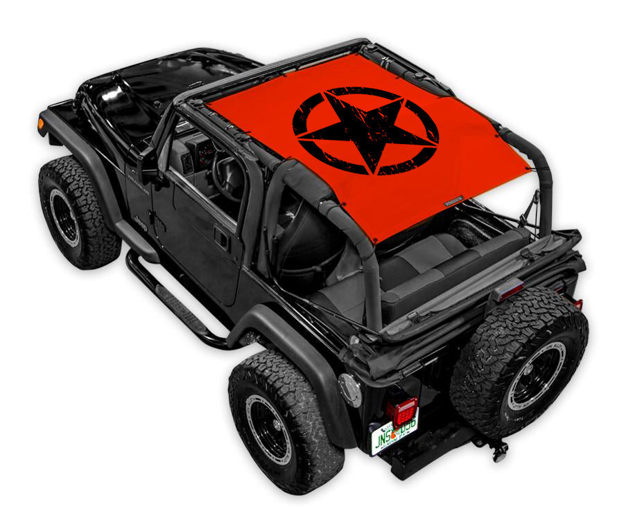 Jeep Wrangler TJ Sun Shade Stock Printed Shade Top (1997–2006)