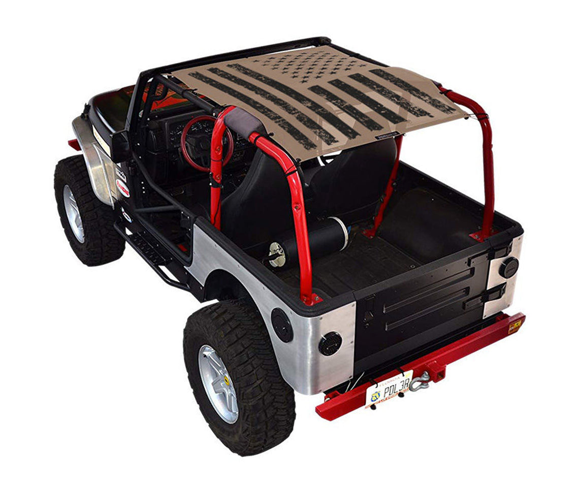 Jeep Wrangler TJ Sun Shade Stock Printed Shade Top (1997–2006)