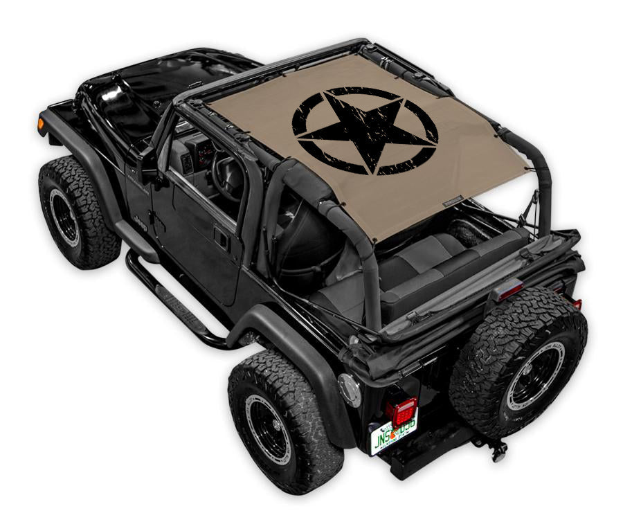 Jeep Wrangler TJ Sun Shade Stock Printed Shade Top (1997–2006)