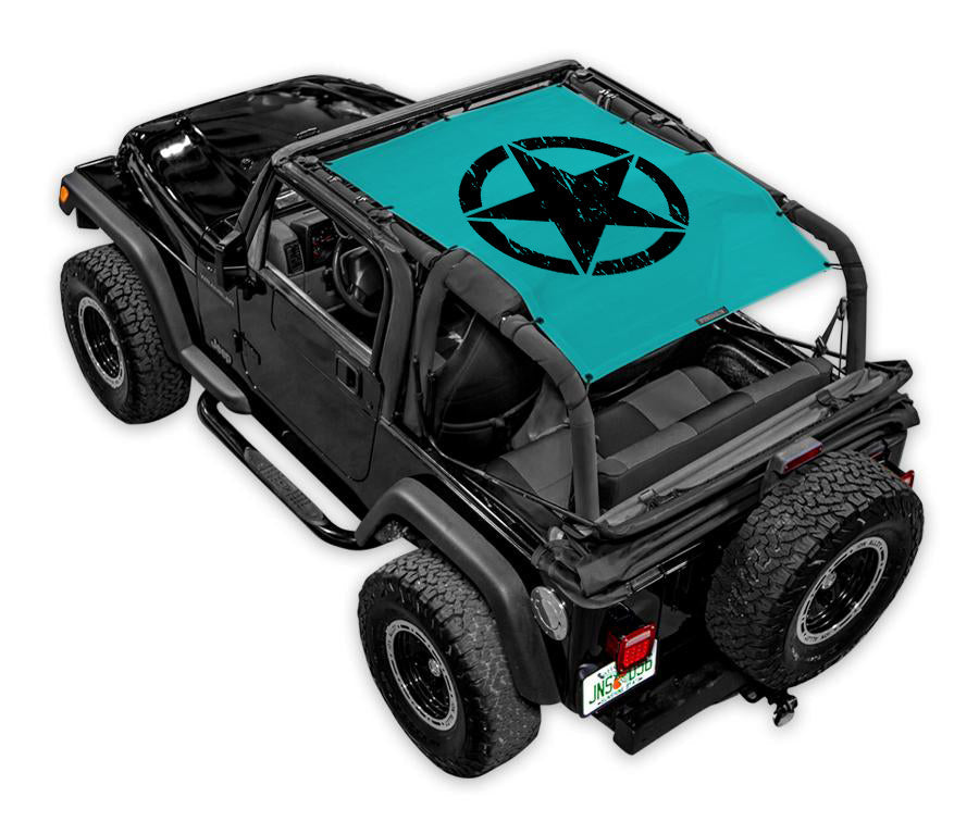 Jeep Wrangler TJ Sun Shade Stock Printed Shade Top (1997–2006)