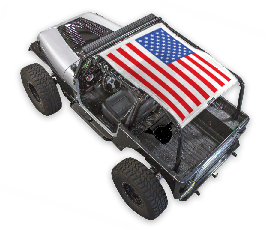 Jeep Wrangler YJ Sun Shade Stock Printed Shade Top (1987–1996)