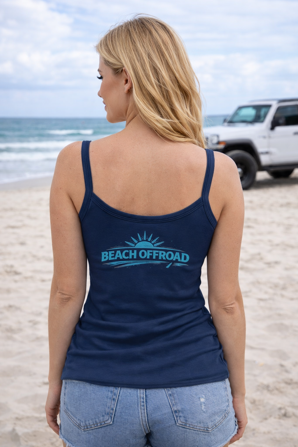Salt Air and Mud Tires Navy Tank Top